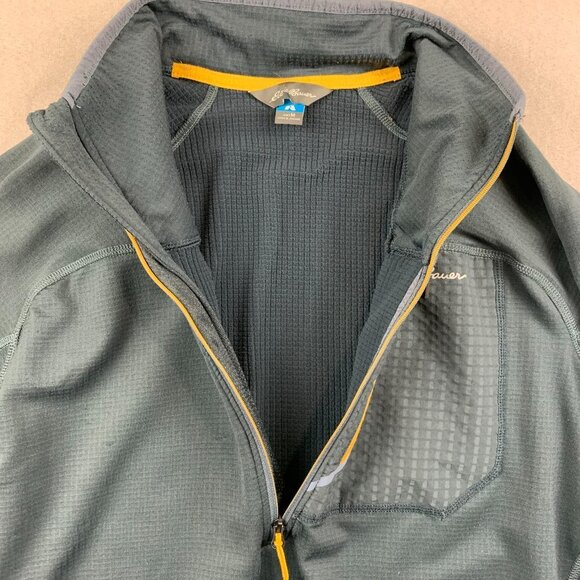 Eddie Bauer First Ascent Mens Sweater Medium Gray 1/4 Zip Fleece Lined Free Heat - Picture 4 of 12